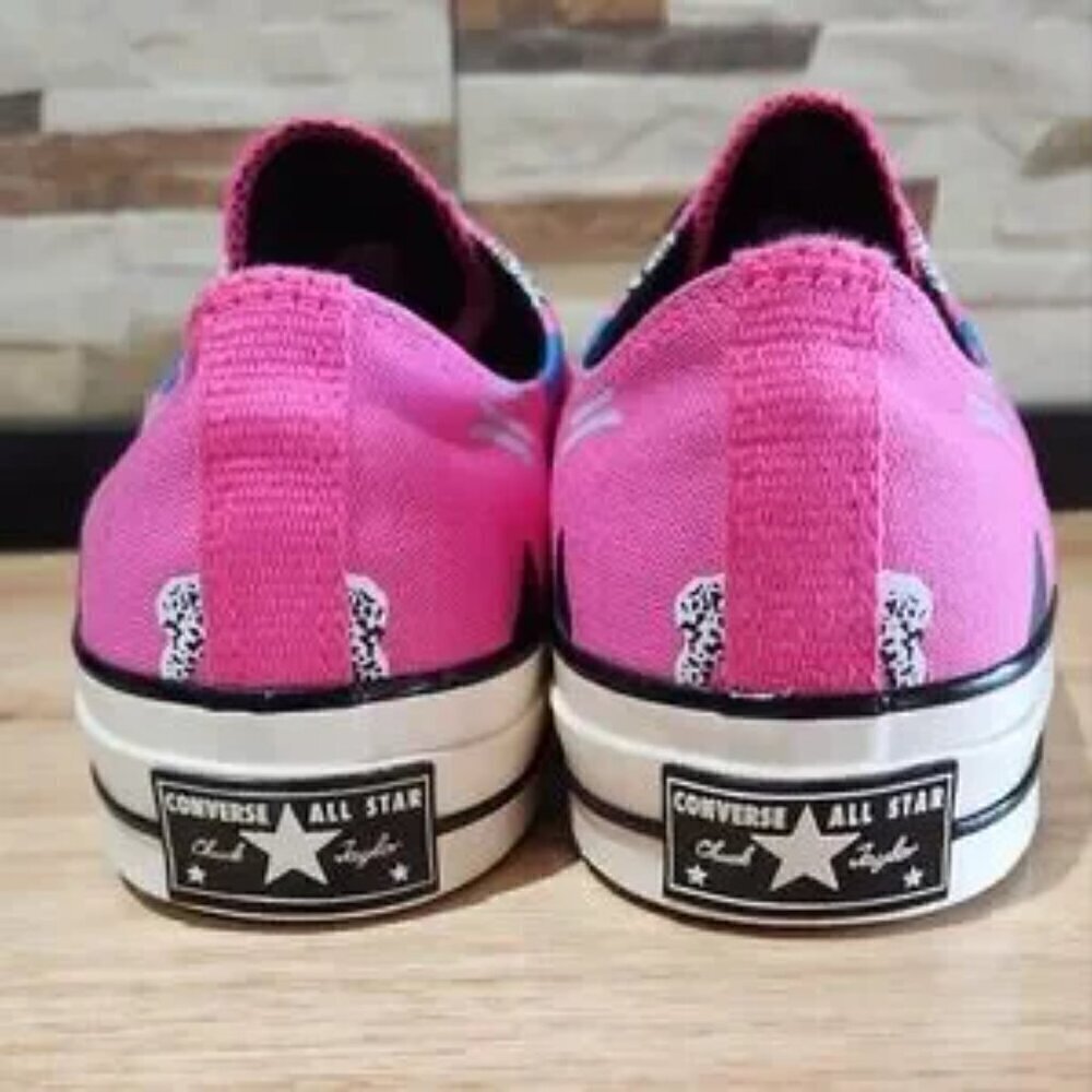 NEW CONVERSE CHUCK TAYLOR 70 OX 80S ARCHIVE PRINTHYPER PINK, BLUE & BLACK - Picture 7 of 9